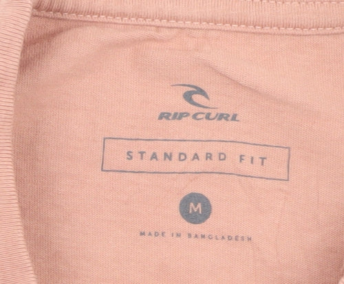Rip Curl Men’s Beige Graphic Pocket Regular Fit Cotton T-Shirt M