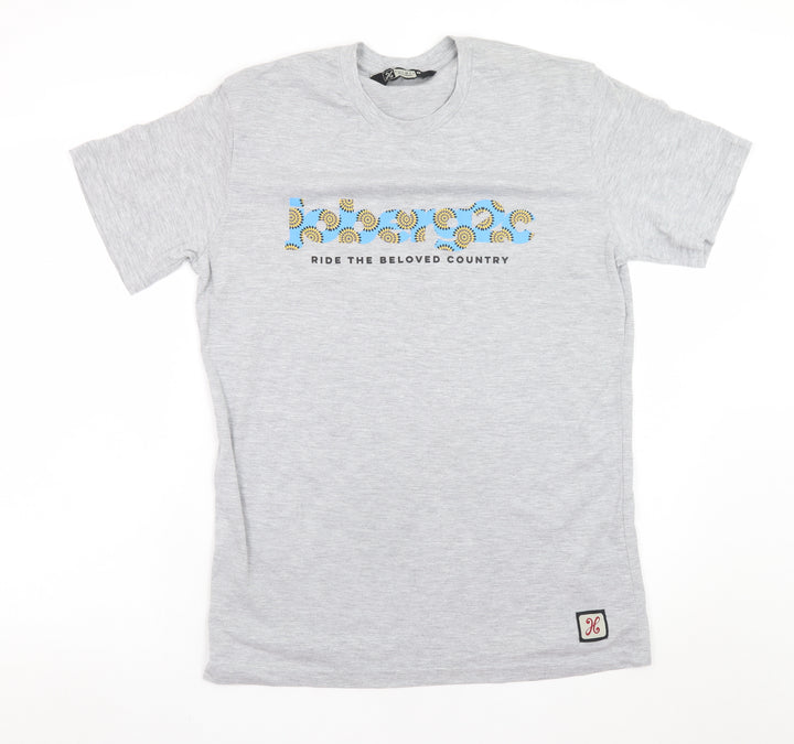 Holmes Brothers Men's Grey Graphic Print Cotton T-Shirt Size M