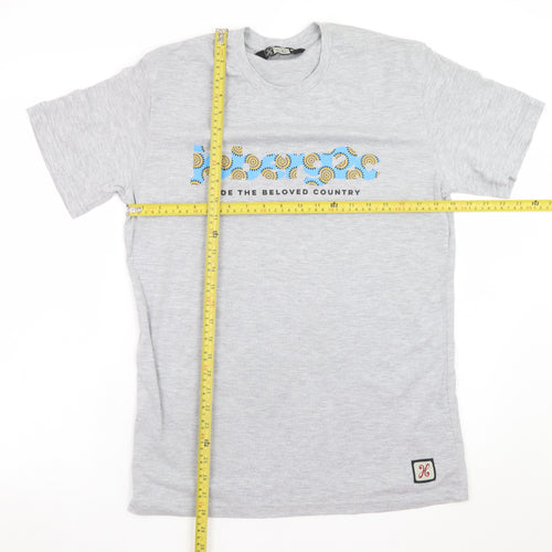 Holmes Brothers Men's Grey Graphic Print Cotton T-Shirt Size M