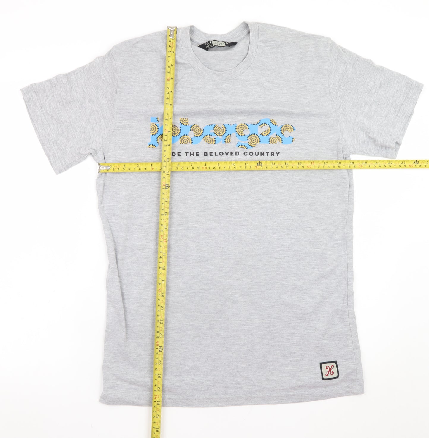 Holmes Brothers Men's Grey Graphic Print Cotton T-Shirt Size M