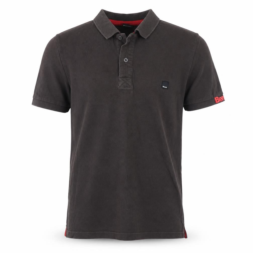 Bench Men's Brown Cotton Polo Shirt Size M Short Sleeve Logo