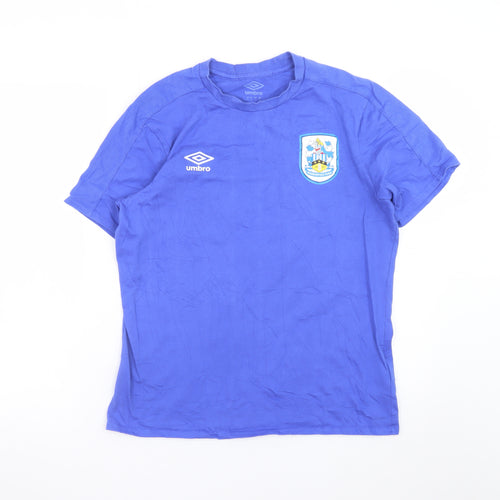Umbro Men's Blue Huddersfield Town Short Sleeve T-Shirt Size M