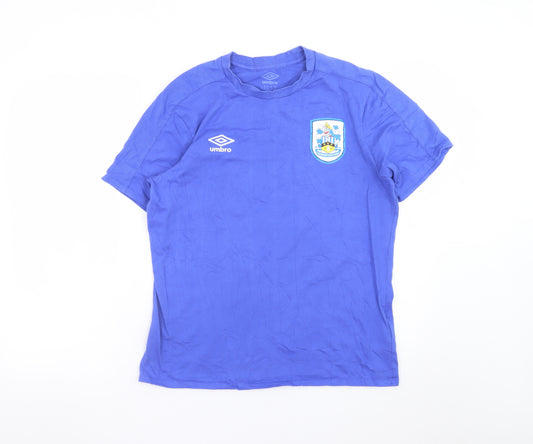 Umbro Men's Blue Huddersfield Town Short Sleeve T-Shirt Size M