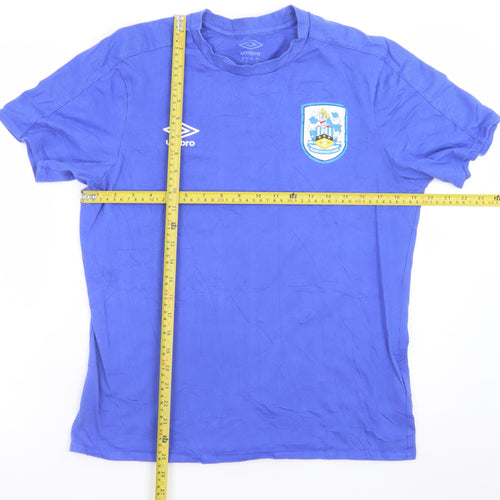 Umbro Men's Blue Huddersfield Town Short Sleeve T-Shirt Size M
