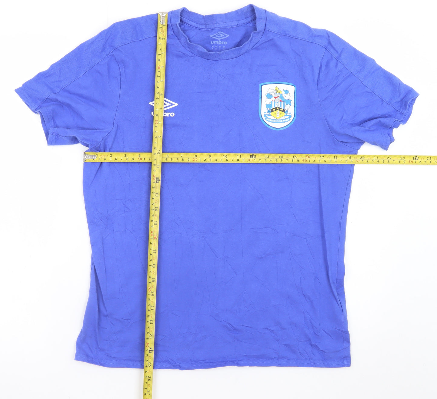 Umbro Men's Blue Huddersfield Town Short Sleeve T-Shirt Size M