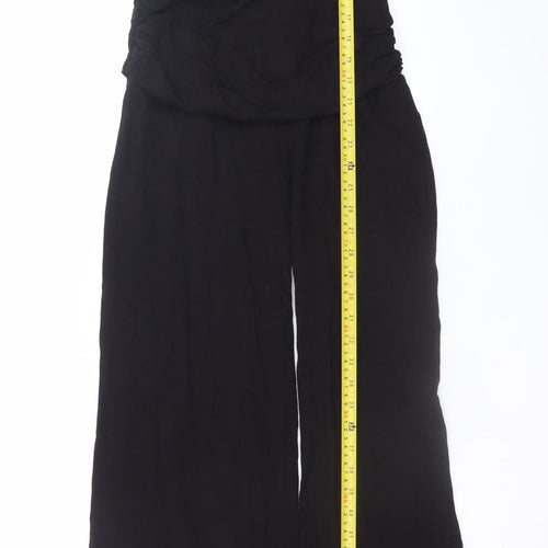 Pepperberry Womens Black Size 8 Sleeveless Jumpsuit Wide-Leg Style