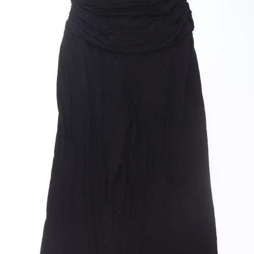 Pepperberry Womens Black Size 8 Sleeveless Jumpsuit Wide-Leg Style