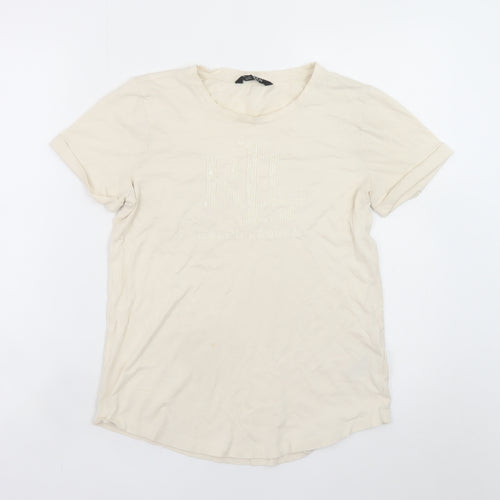 Ralph Lauren Women’s Beige Cotton Modal T-Shirt Size S