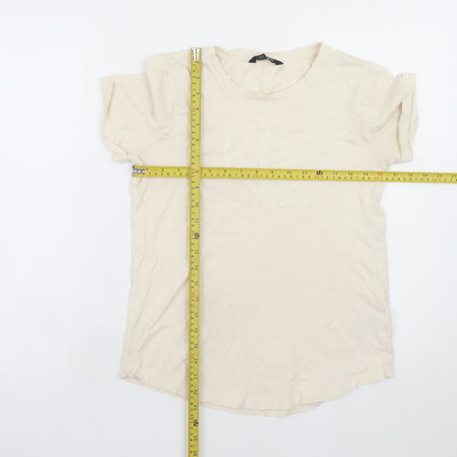 Ralph Lauren Women’s Beige Cotton Modal T-Shirt Size S