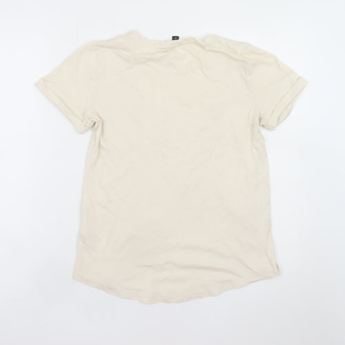 Ralph Lauren Women’s Beige Cotton Modal T-Shirt Size S