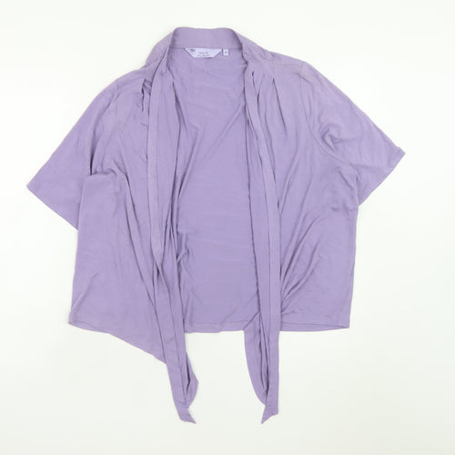 Honor Millburn Women's Purple Short Sleeve Jersey Cardigan Size 20