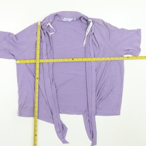 Honor Millburn Women's Purple Short Sleeve Jersey Cardigan Size 20