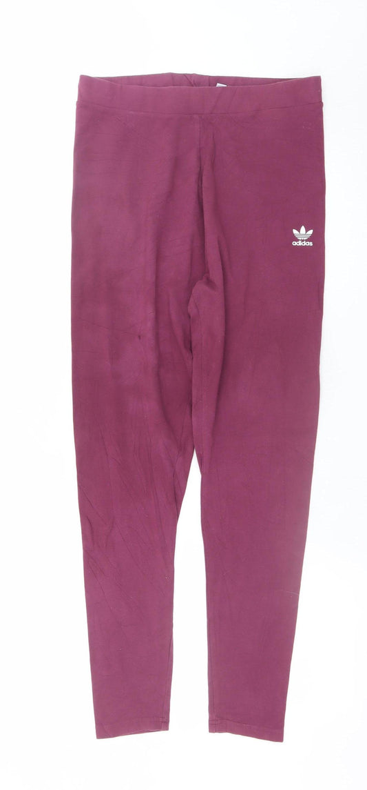 Adidas Women’s Purple Cotton Stretch Leggings Size 16