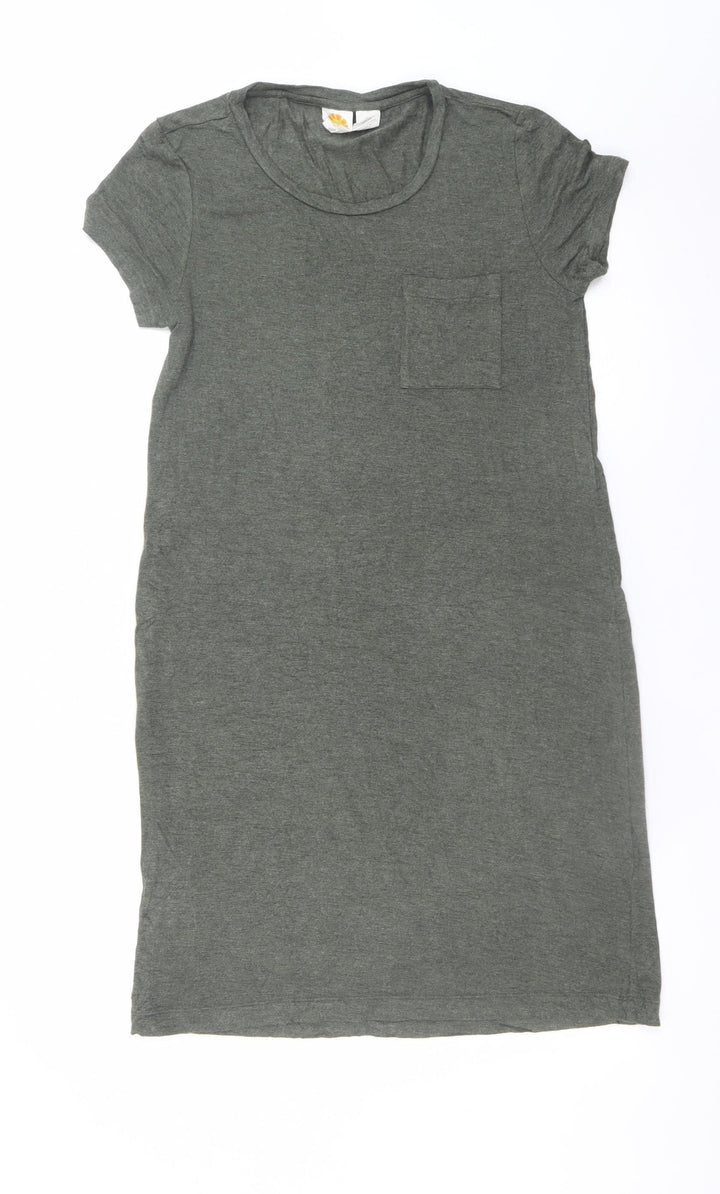 C&C California Women’s Grey T-Shirt Dress S Short Sleeve Casual