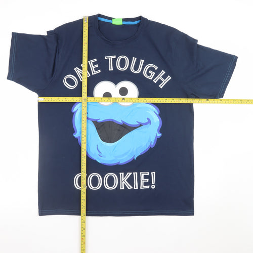 George Men’s Navy Cookie Monster Graphic T-Shirt Large