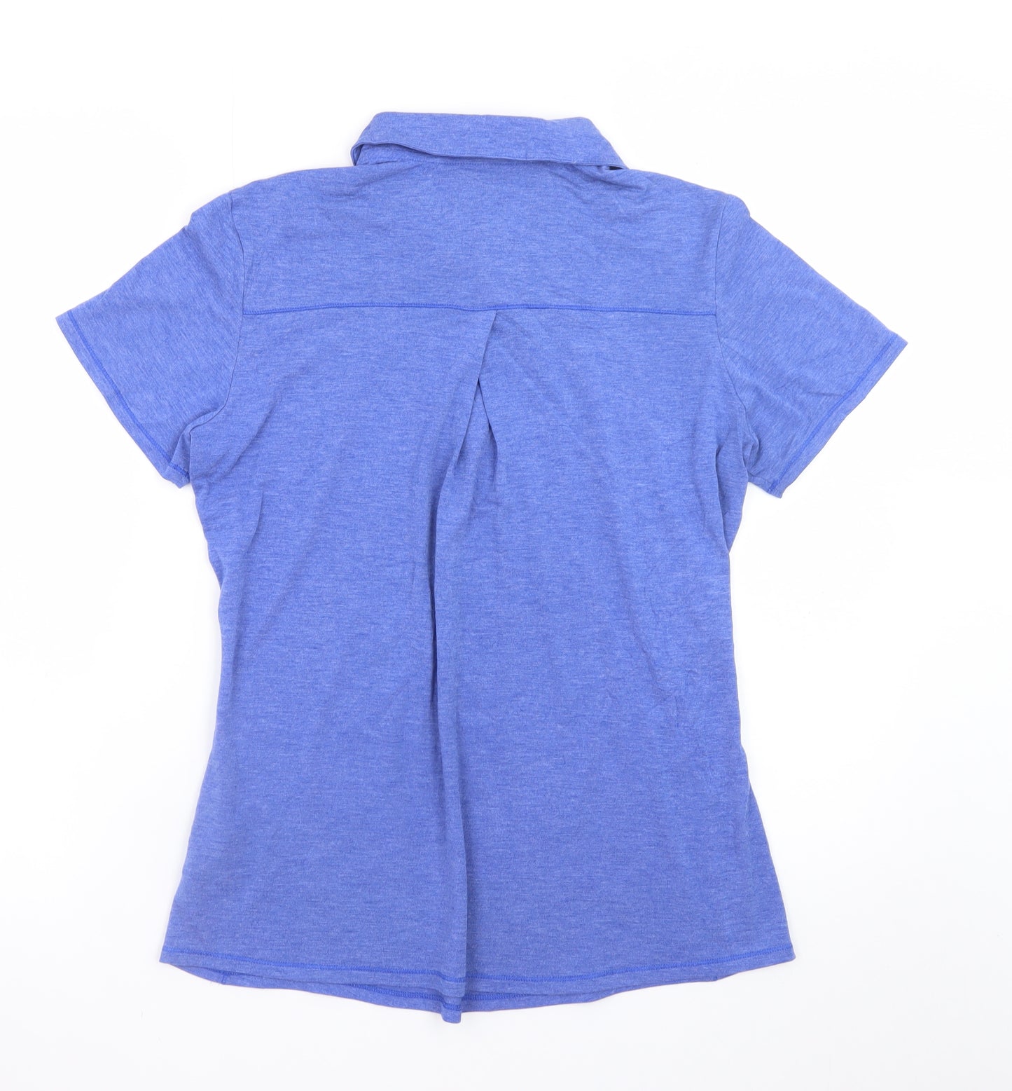 Adidas Women's Blue Polo Shirt Medium Breathable Stretch Sports Top