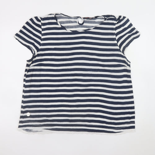 Regatta Womens Blue White Striped Cotton T-Shirt UK 20
