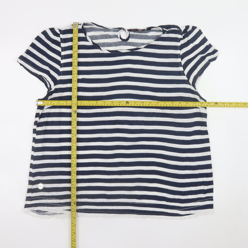 Regatta Womens Blue White Striped Cotton T-Shirt UK 20