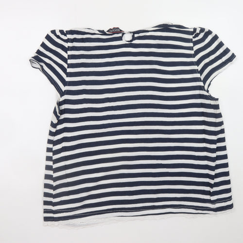 Regatta Womens Blue White Striped Cotton T-Shirt UK 20