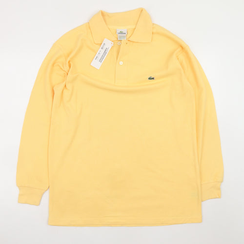Lacoste Men’s Yellow Long Sleeve Polo Shirt 3XL Cotton Casual