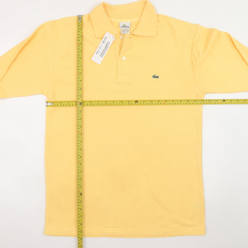 Lacoste Men’s Yellow Long Sleeve Polo Shirt 3XL Cotton Casual