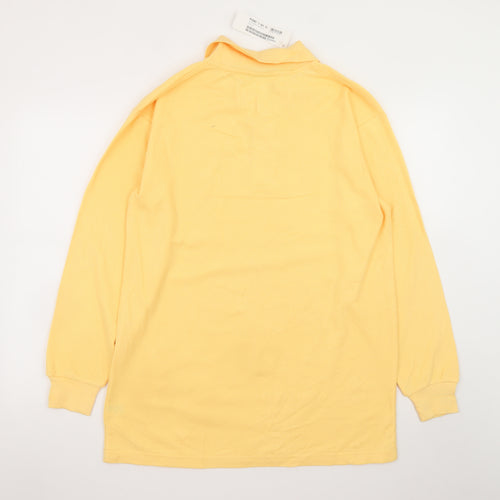 Lacoste Men’s Yellow Long Sleeve Polo Shirt 3XL Cotton Casual