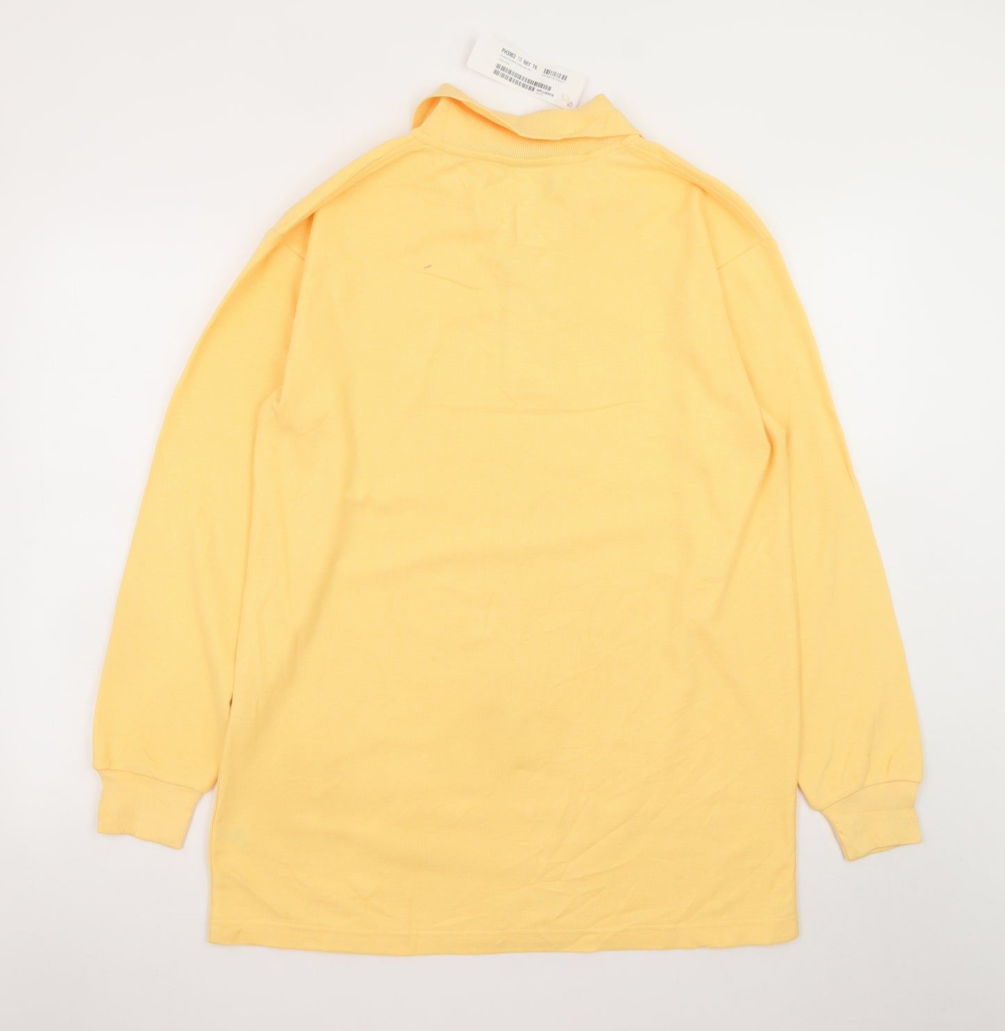 Lacoste Men’s Yellow Long Sleeve Polo Shirt 3XL Cotton Casual
