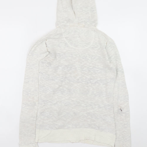 Fat Face Womens Beige Hooded Full Zip Sweatshirt Size 10 Cotton