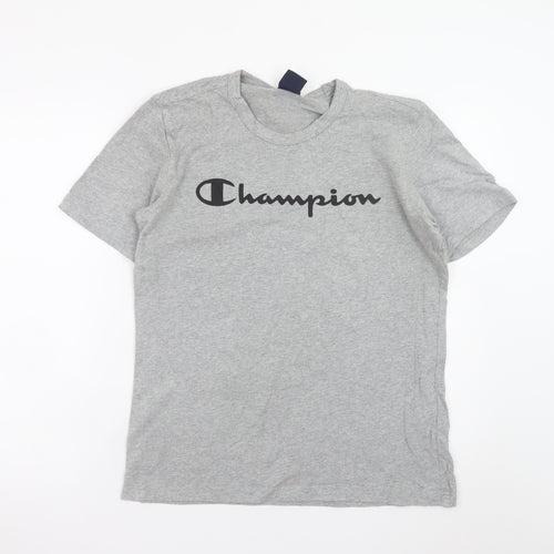 Champion Men's Grey Crew Neck Short Sleeve T-Shirt Size S