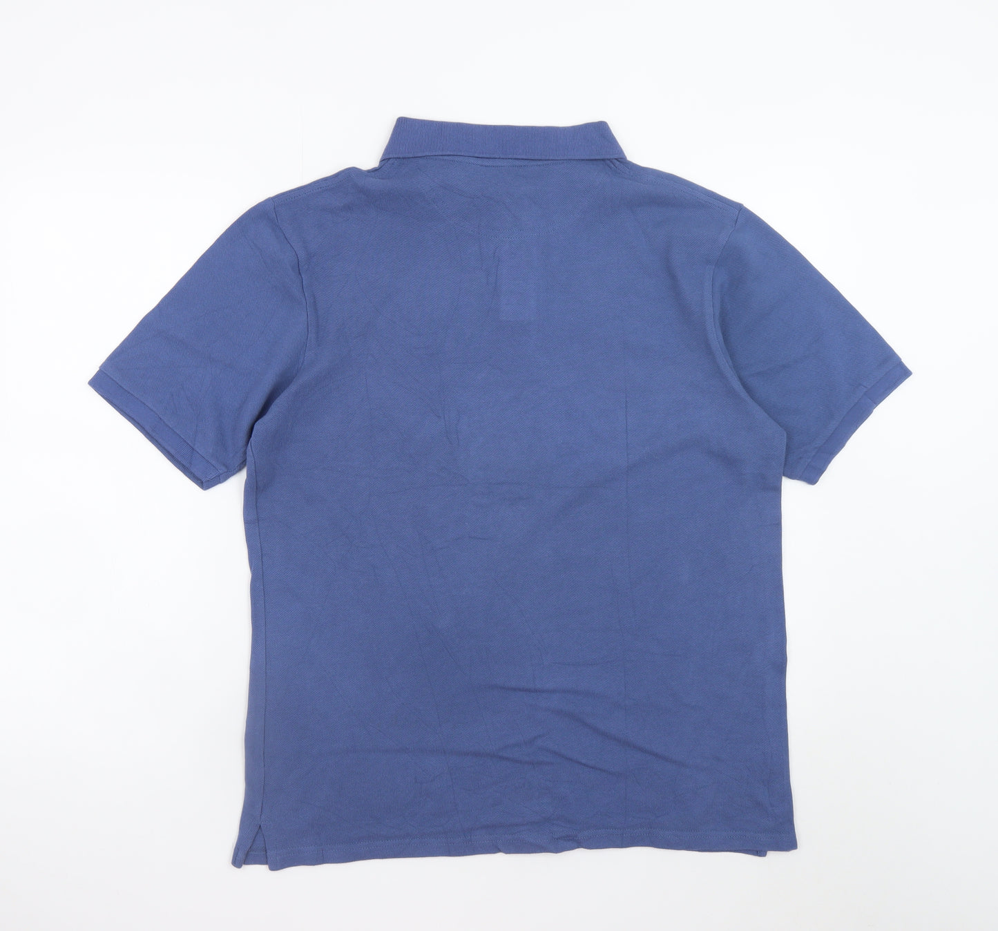 Guise Men's Blue Cotton Polo Shirt Size L Short Sleeve Casual