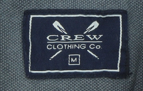 Crew Clothing Co. Men's Grey Cotton Short Sleeve Polo Shirt M