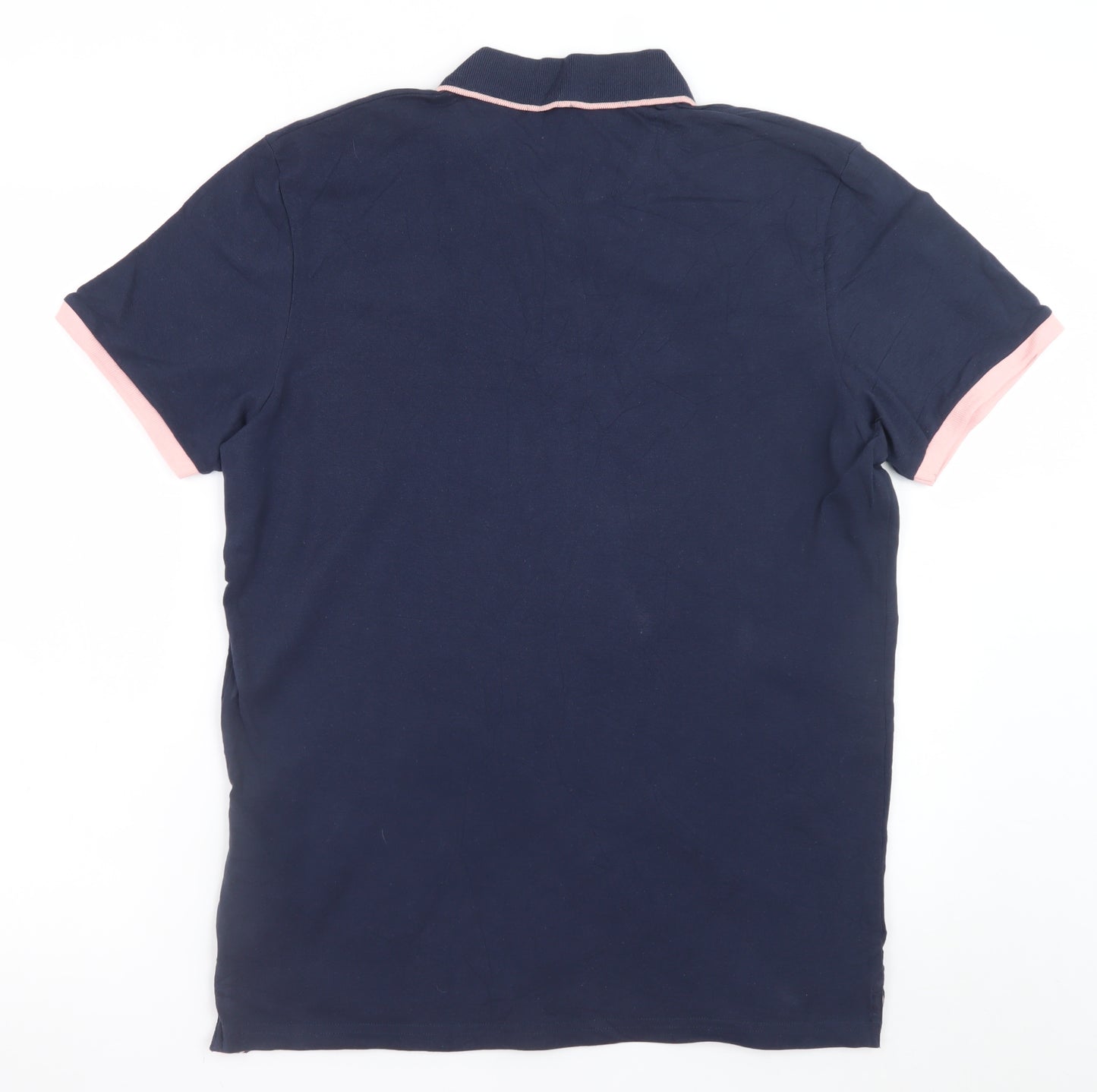 Jack & Jones Originals Men's Navy Polo Shirt M Cotton Classic Fit