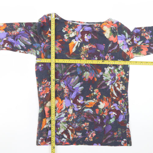 Lands' End Women's Multicoloured Floral Cotton Tunic Top Size S