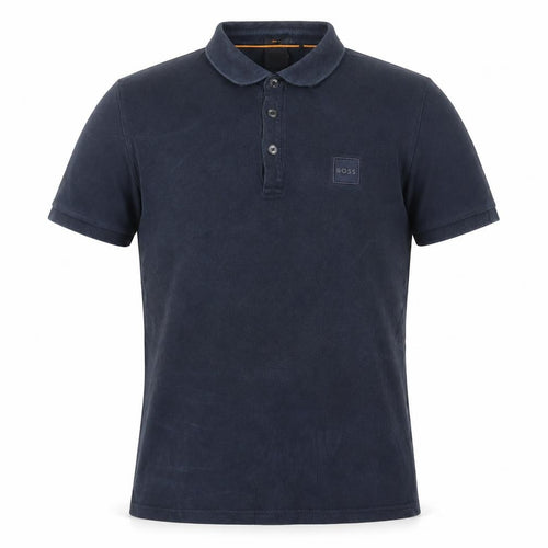 BOSS Men's Blue Regular Fit Cotton Polo Shirt Size M