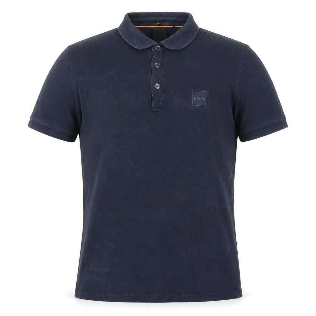 BOSS Men's Blue Regular Fit Cotton Polo Shirt Size M
