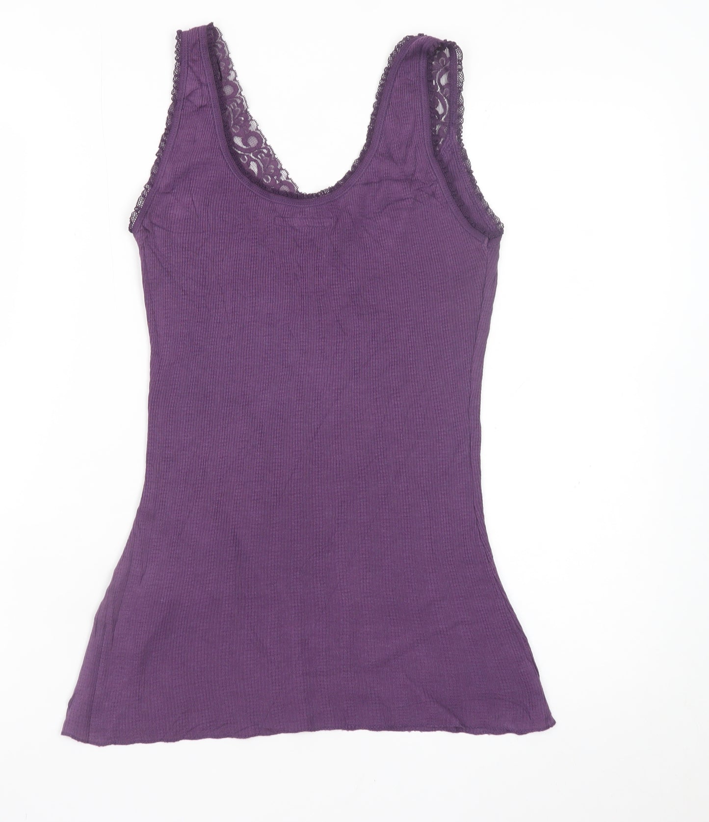 White Stuff Women's Purple Lace V-Neck Camisole Tank Top Size 12