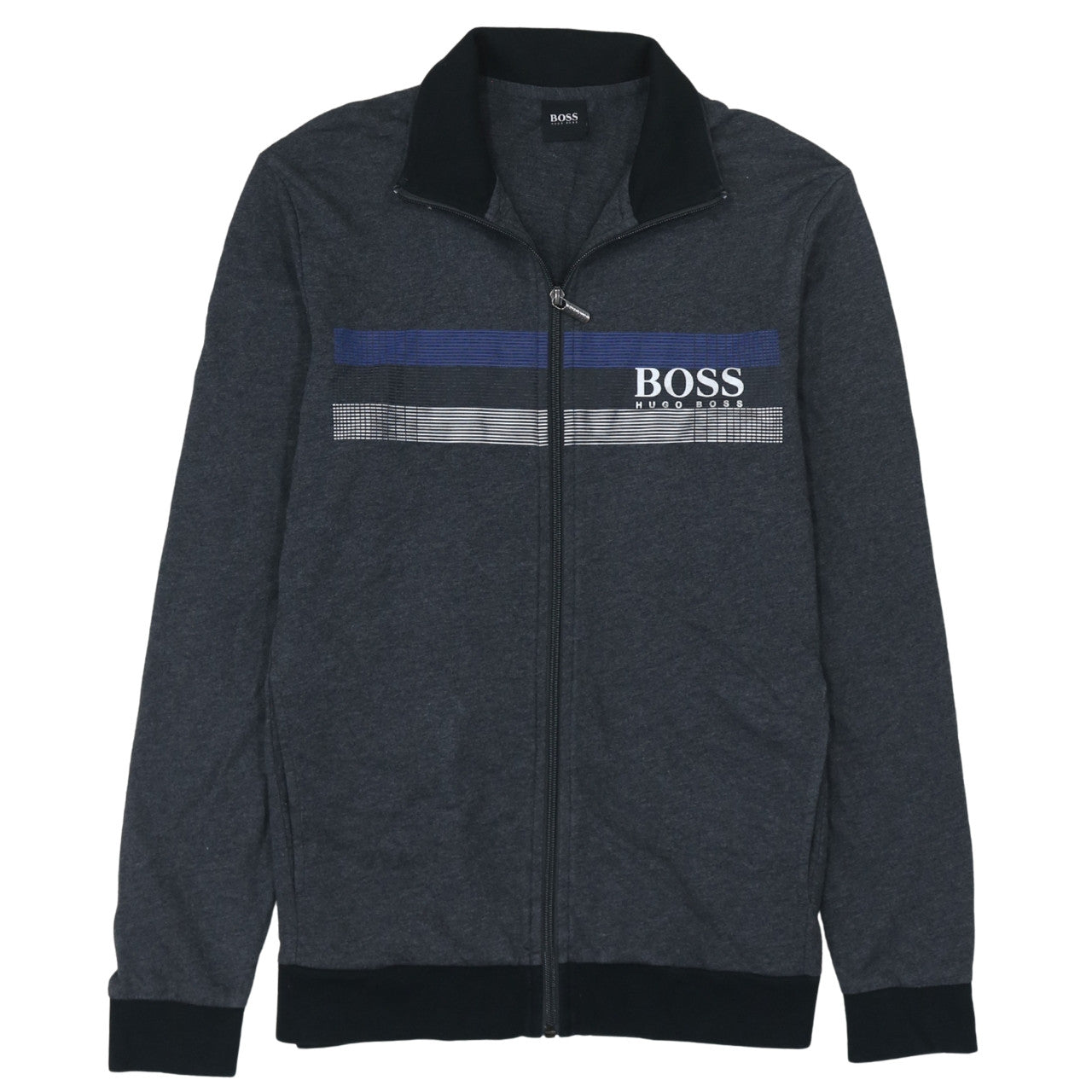 Hugo Boss Men's Grey Track Jacket Size M Full Zip Lightweight