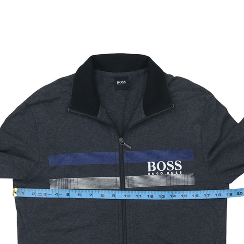 Hugo Boss Men's Grey Track Jacket Size M Full Zip Lightweight