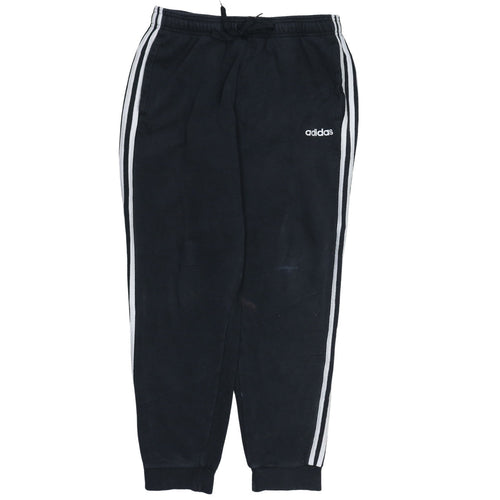 Adidas Men's Black Jogger Trousers L Fleece Regular Fit Sportswear