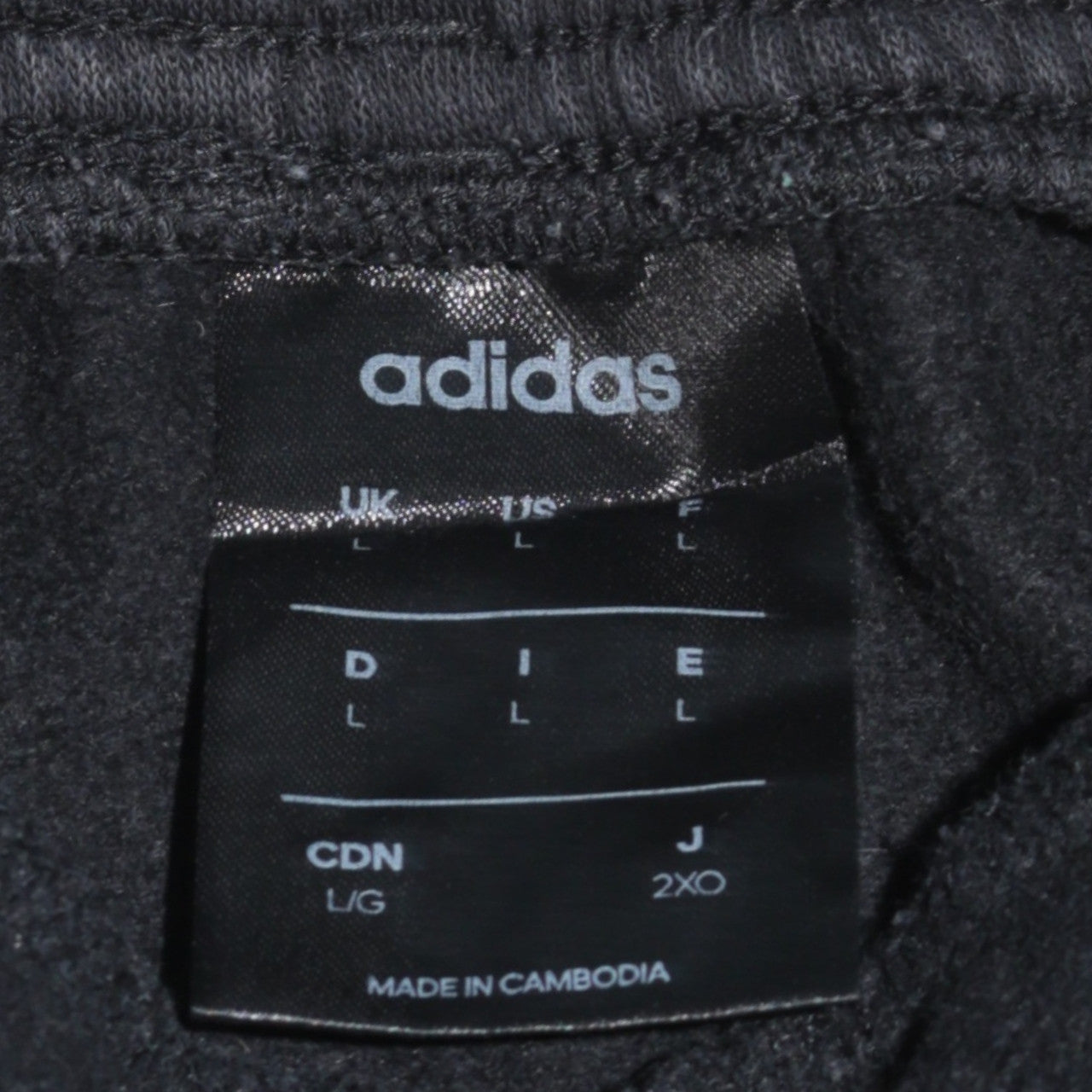 Adidas Men's Black Jogger Trousers L Fleece Regular Fit Sportswear