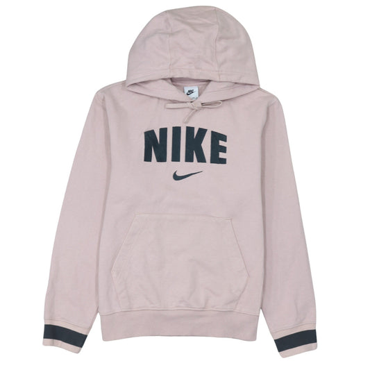 Nike Womens Pink XS Pullover Hoodie Cotton Logo Sweatshirt