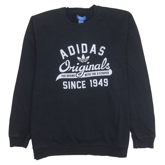 Adidas Originals Men's Black XL Crew Neck Sweatshirt Retro Logo