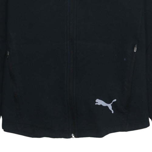 Puma Men's Black Full Zip Hoodie Size M Sportswear Fleece