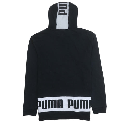 Puma Men's Black L Pullover Hoodie Sports Logo Lightweight
