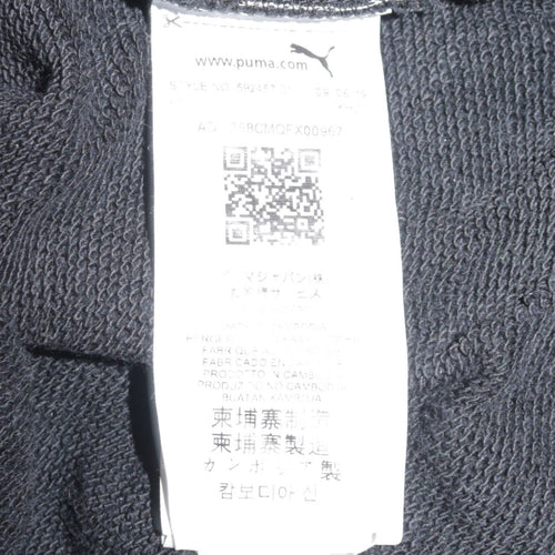 Puma Men's Black L Pullover Hoodie Sports Logo Lightweight