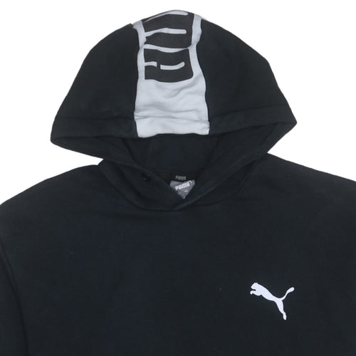 Puma Men's Black L Pullover Hoodie Sports Logo Lightweight