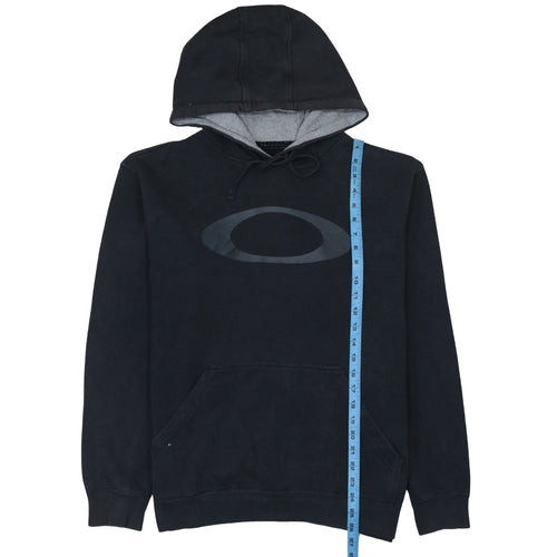 Oakley Mens Black Pullover Hoodie M Logo Fleece Sweatshirt