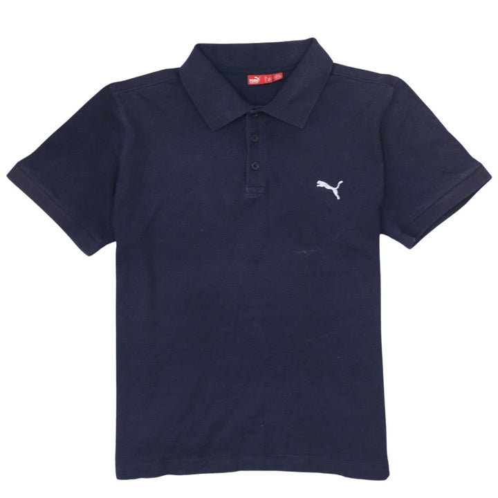 Puma Men’s Blue Cotton Polo Shirt L Regular Fit Sports Style
