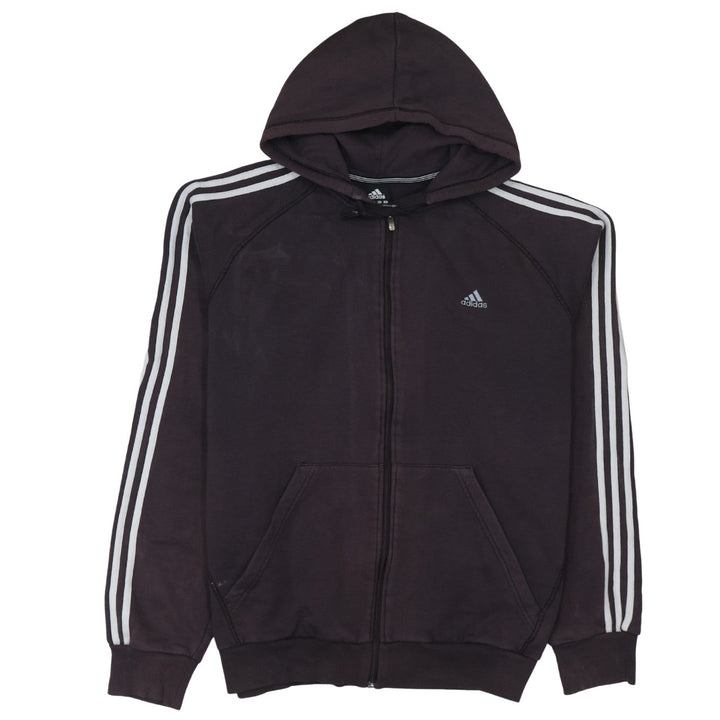 Adidas Men's Black XL Full Zip Hoodie Essentials Cotton Blend