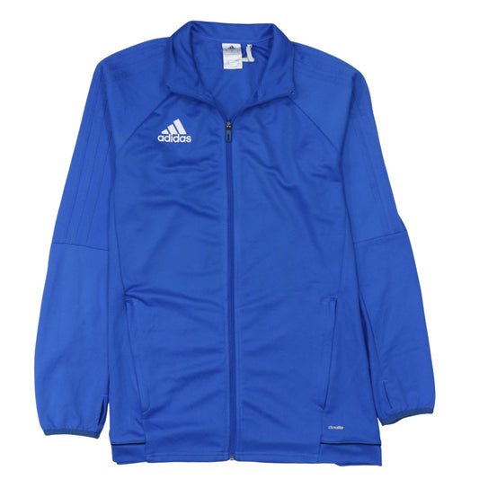 Adidas Men's Blue Climalite Track Jacket Size L Full Zip Sportswear